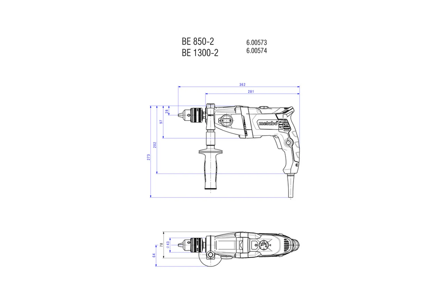 Wiertarka bezudarowa Metabo BE 850-2 – Bild 5